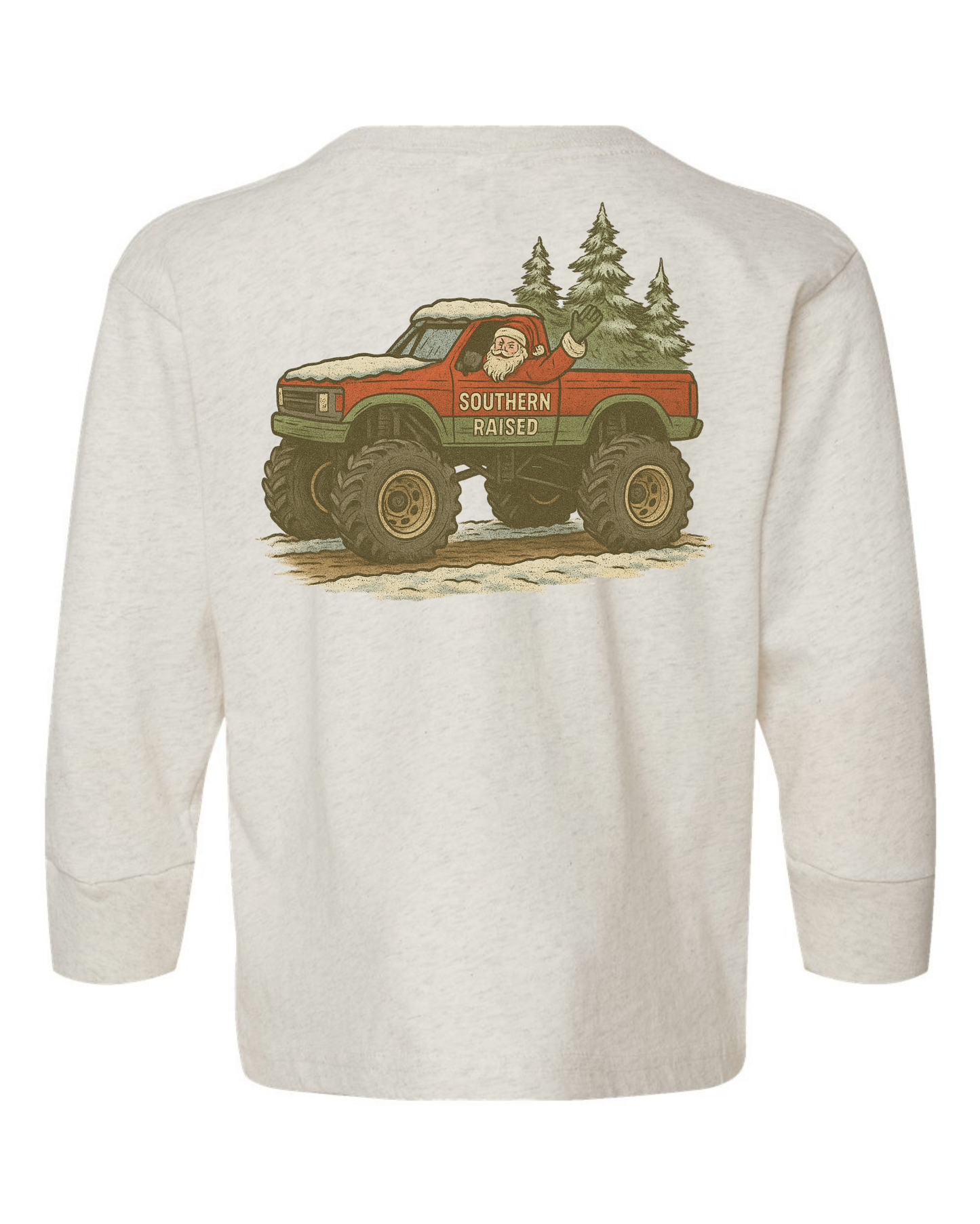 Monster Truck Santa Long Sleeve