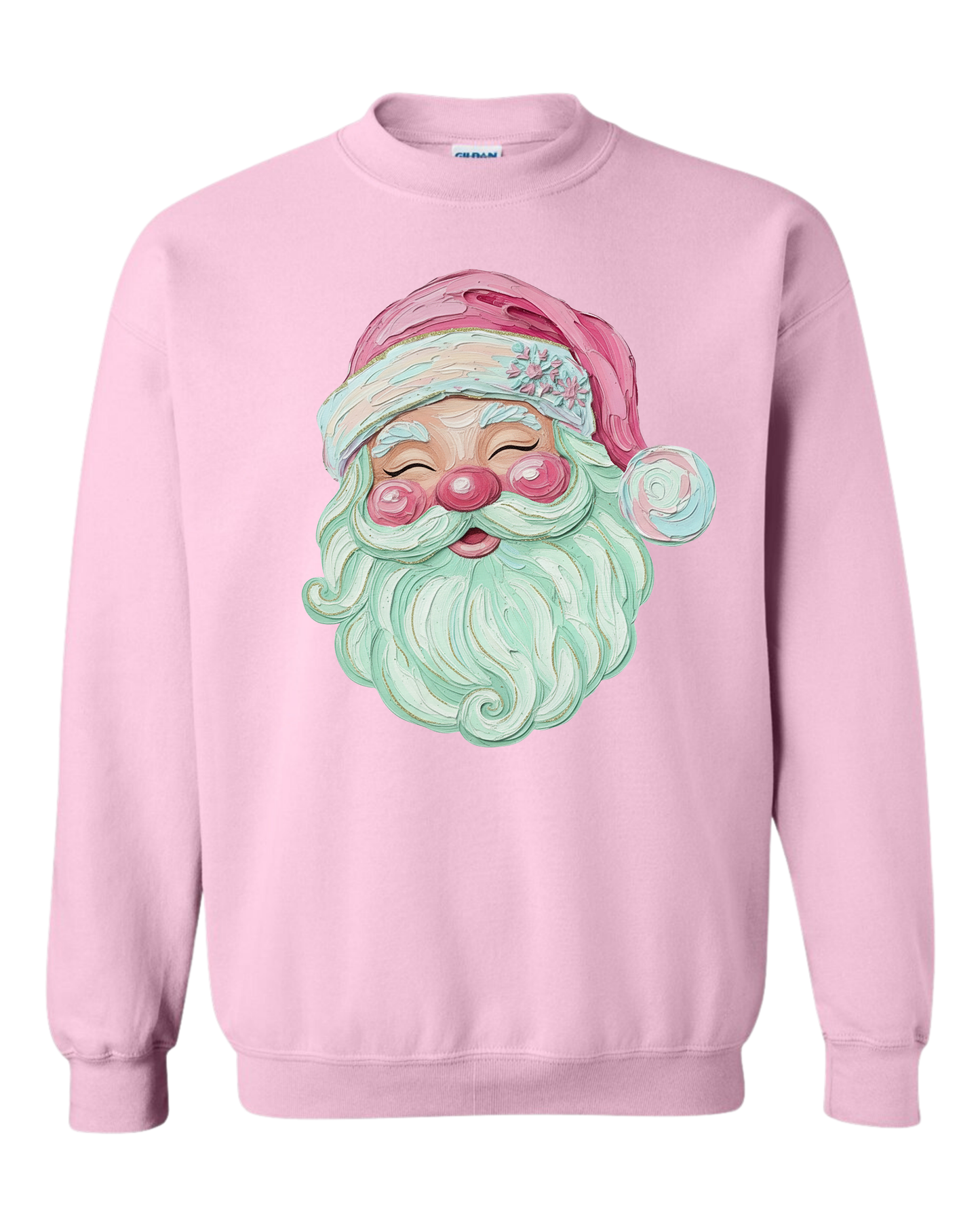 Adult Pink Santa Crewneck