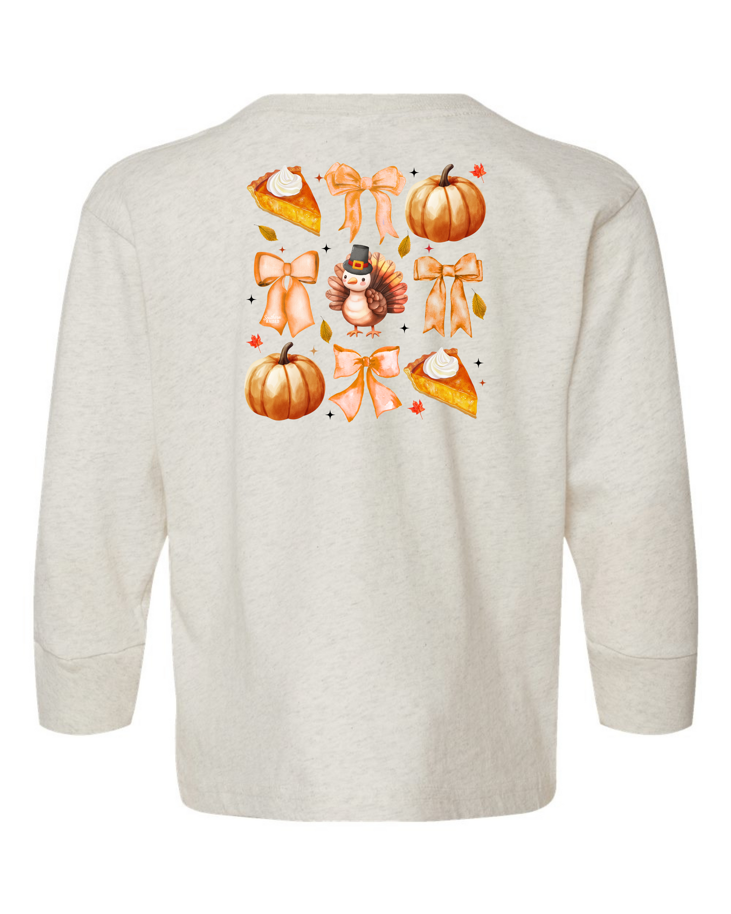 Pumpkin Bow Collage Long Sleeve