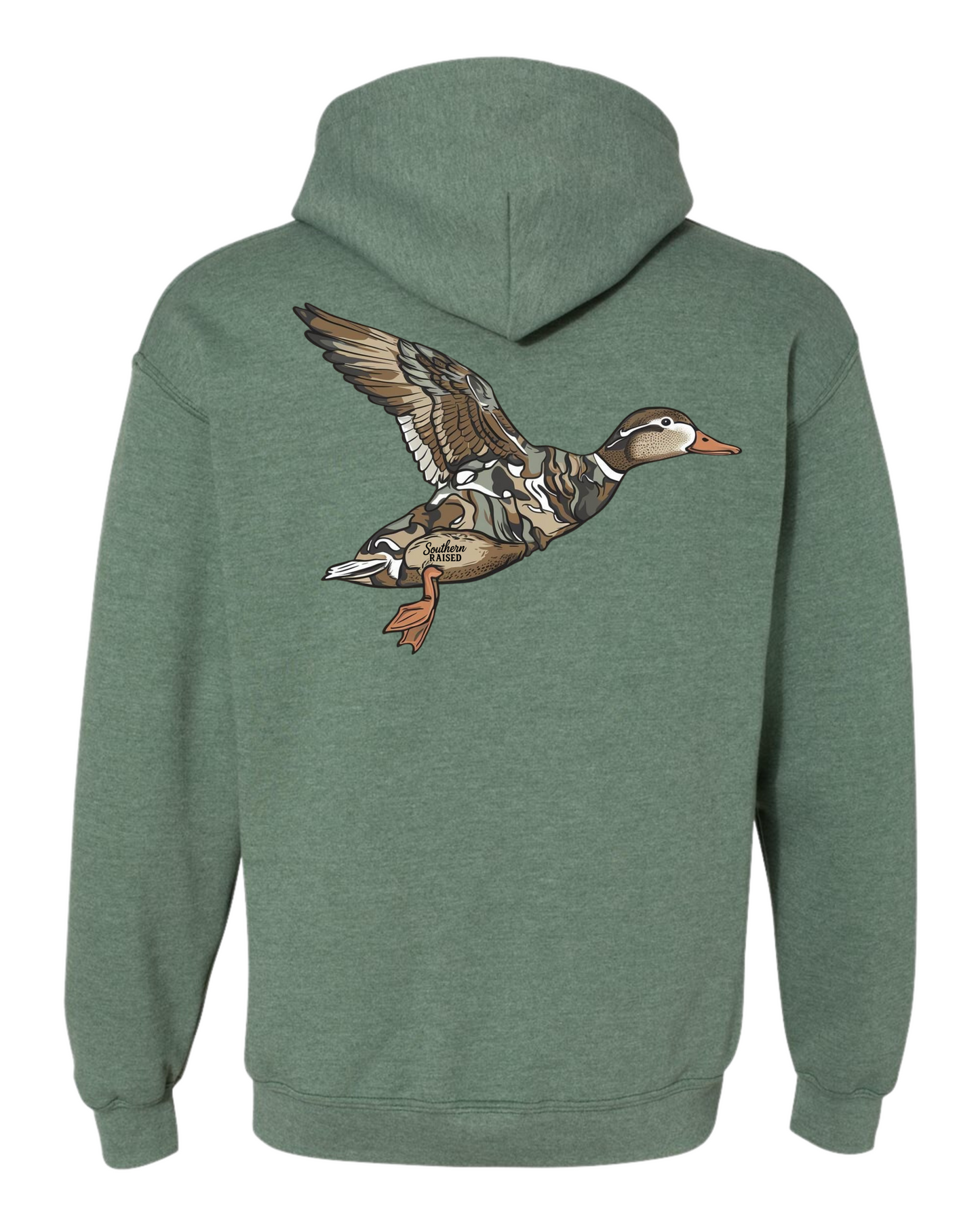 Adult Nash Camo Duck Hoodie Heather Green