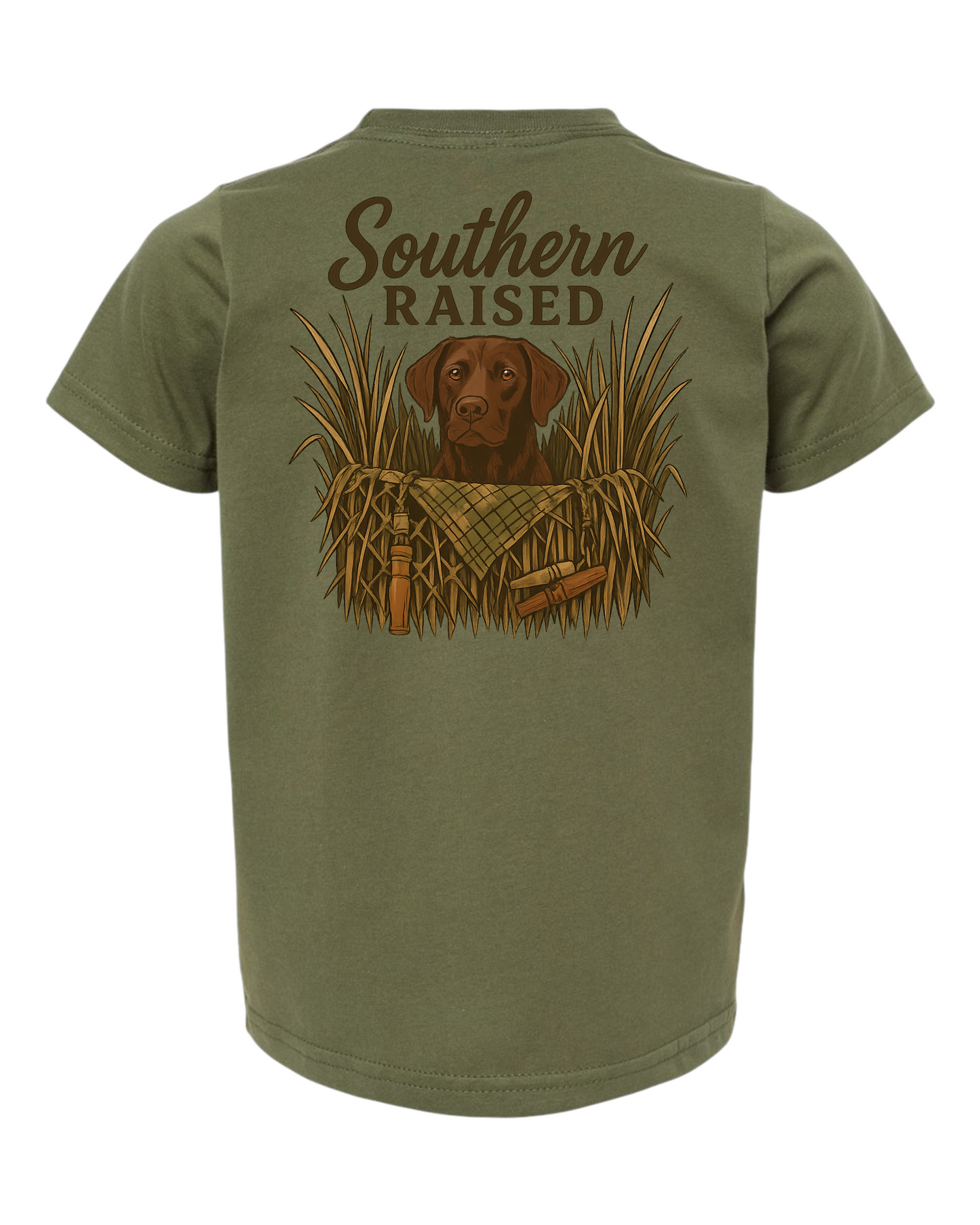 Chocolate Lab Duck Blind