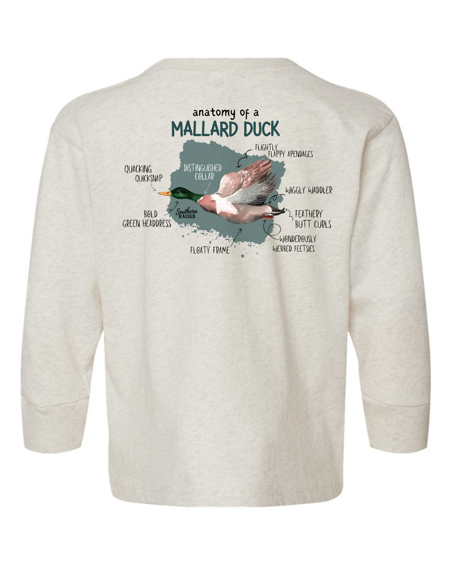 Anatomy Mallard Duck Long Sleeve