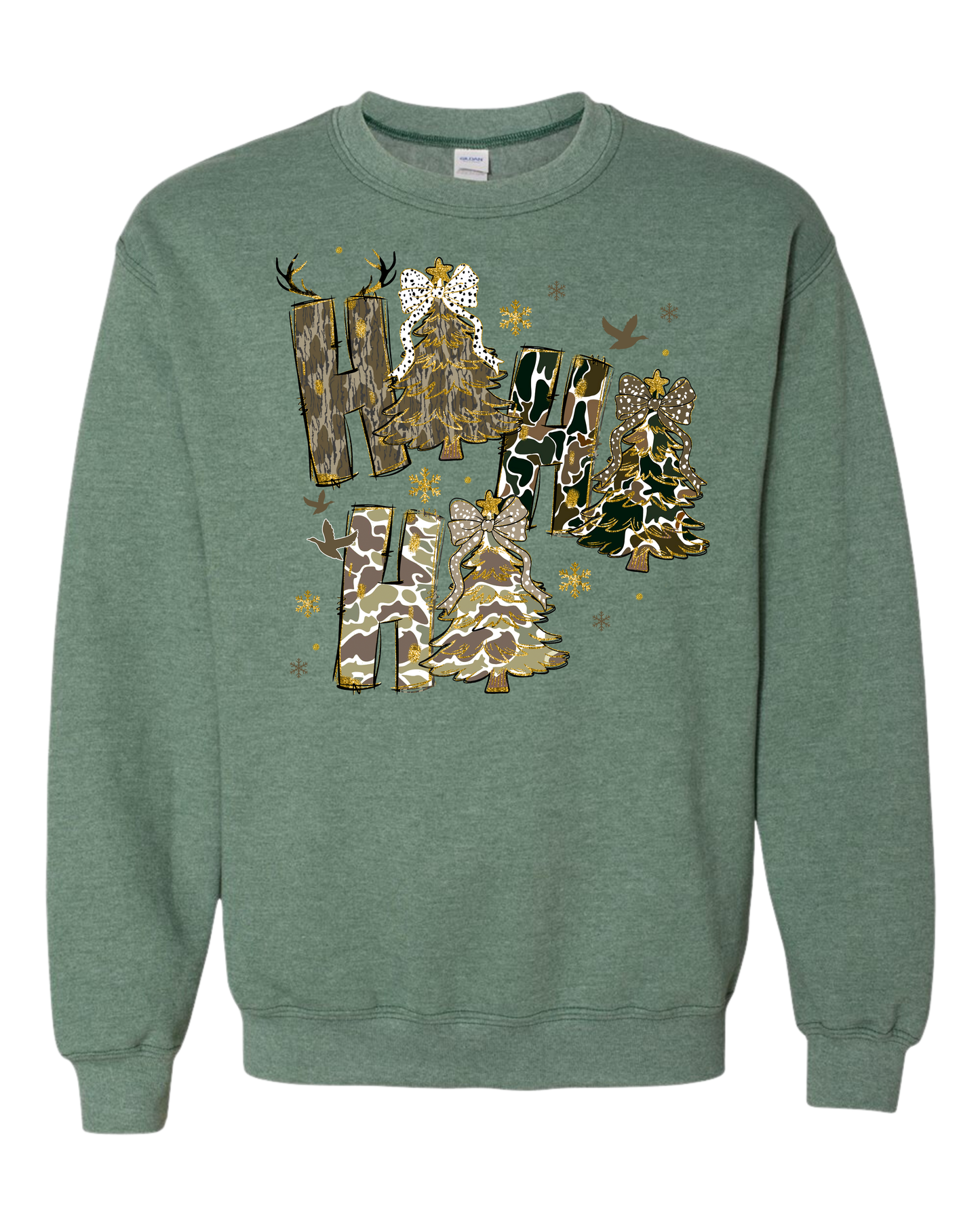 Adult Ho Ho Camo Crewneck