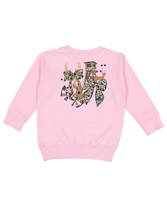 Girly Bow Hunt Crewneck