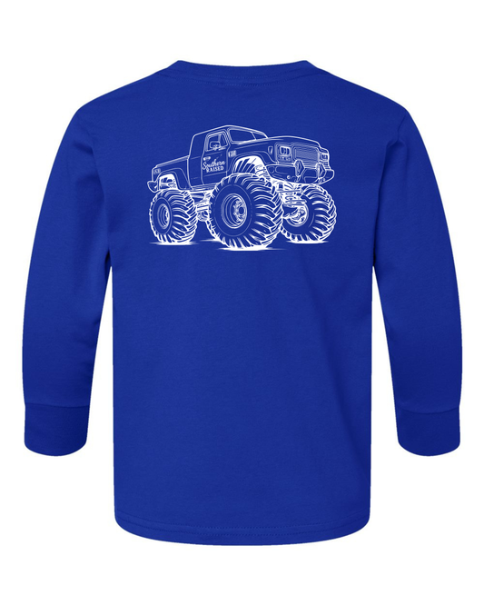 Long Sleeve Monster Truck Sketch Tee