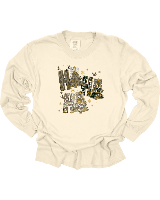 Adult Ho Ho Camo Long Sleeve