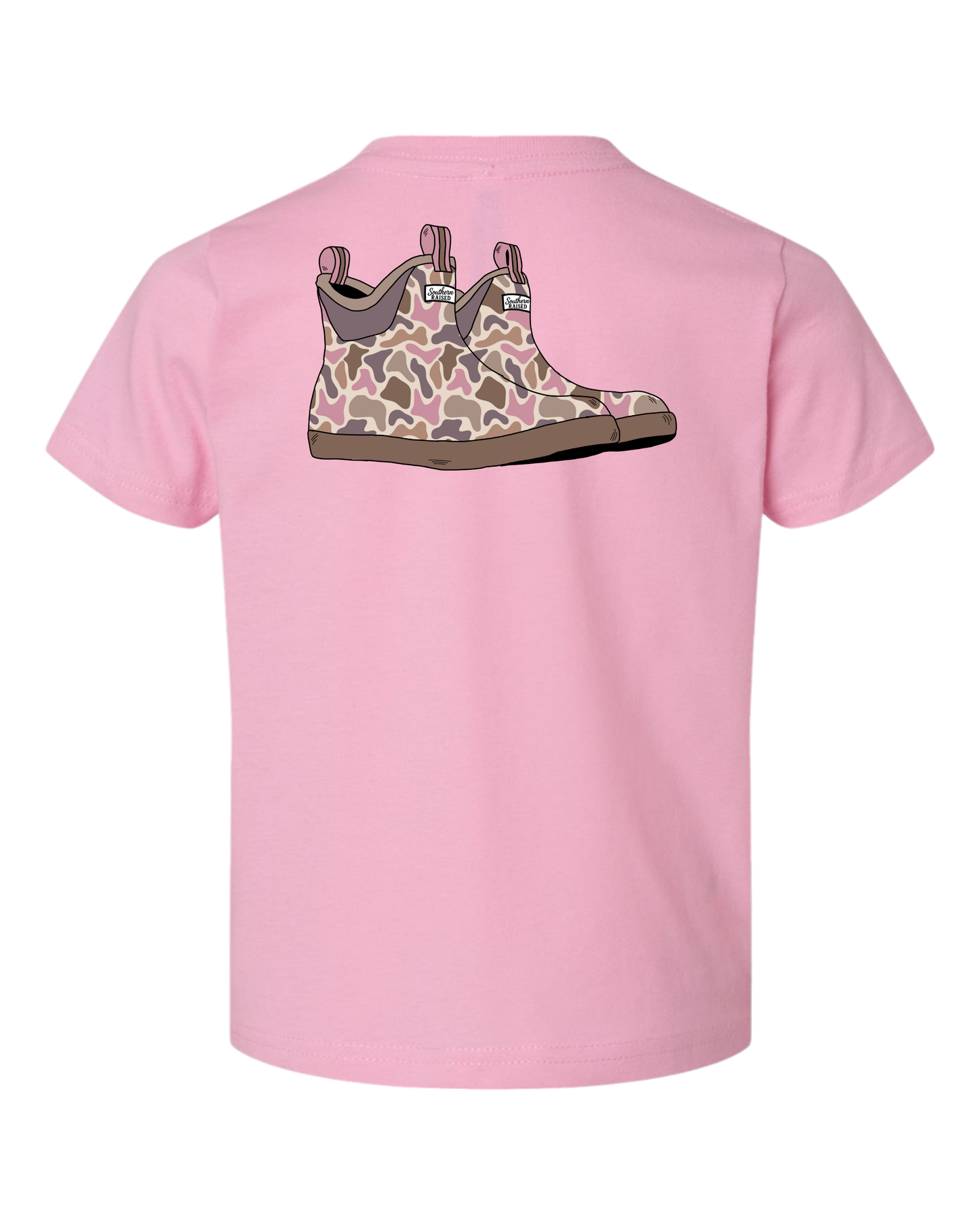 Pink Camo Deck Boot