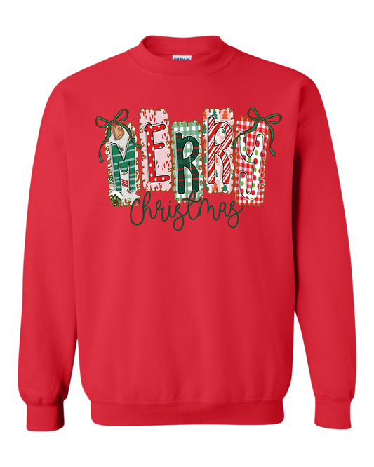 Adult Merry Christmas Crewneck