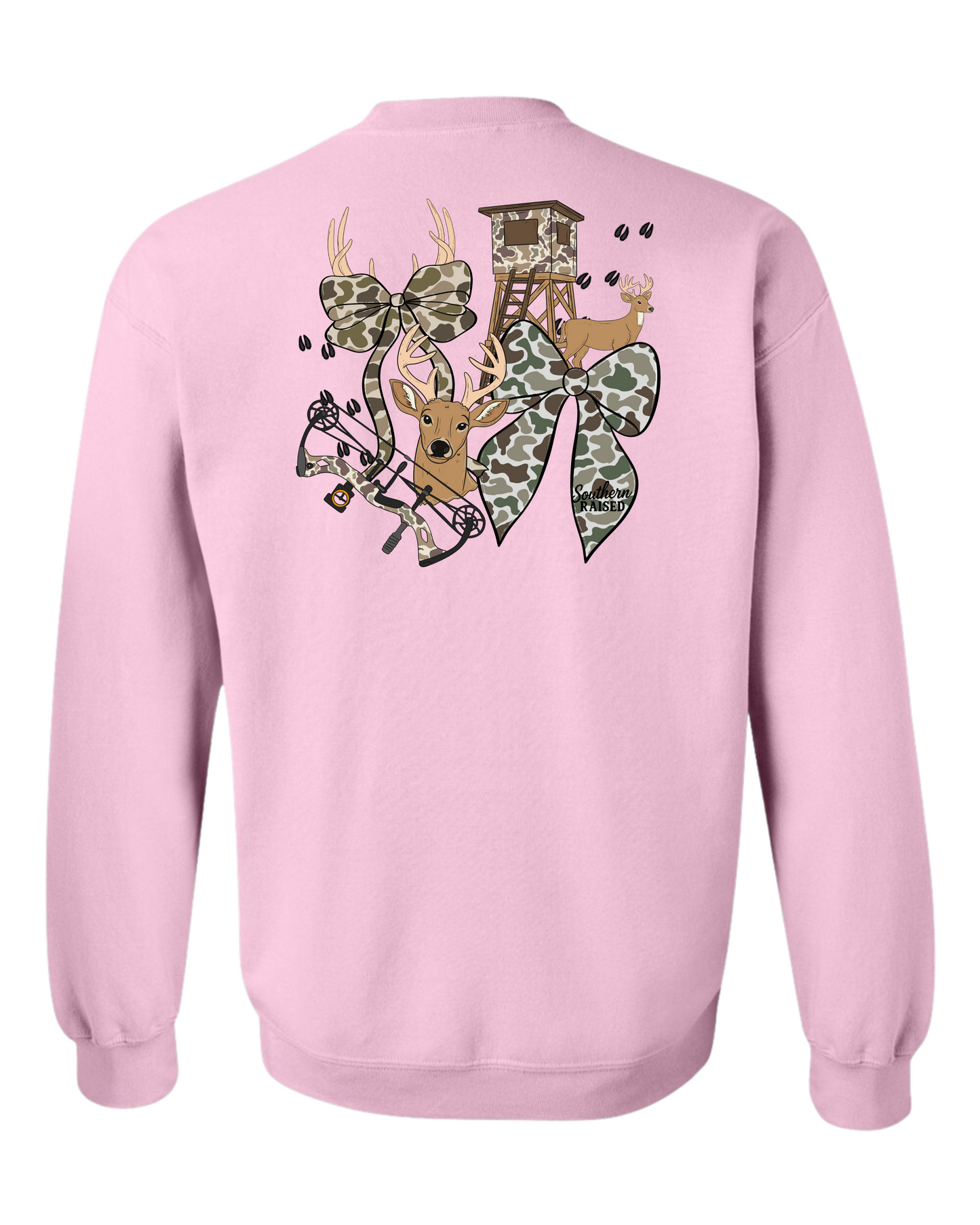 Adult Girly Hunt Bow Crewneck