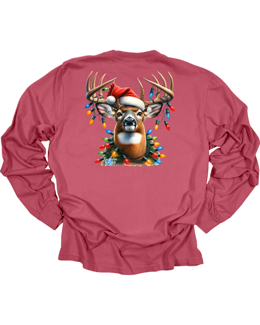 Adult Christmas Light Buck Long Sleeve